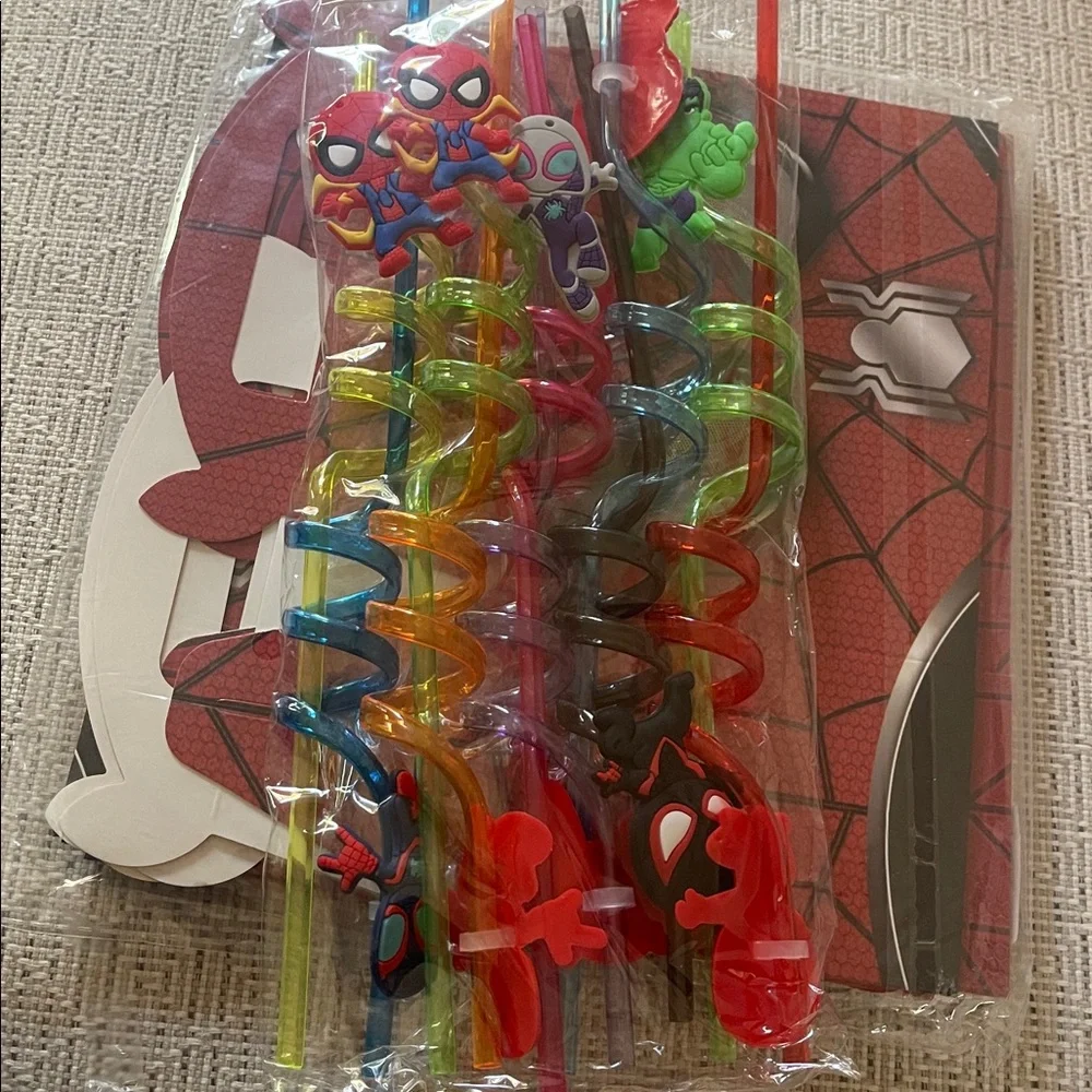 Spider-Man Themed Party Favors with boxes for 10 guests nwt